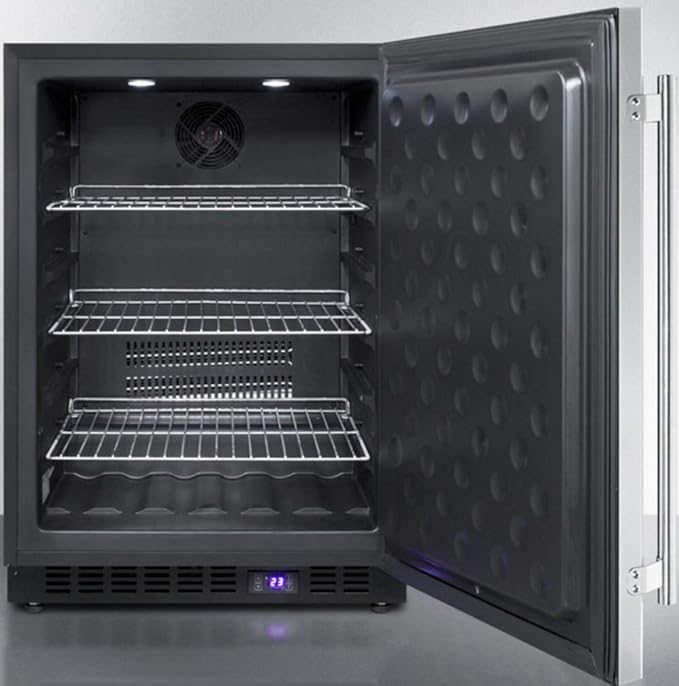 Summit 24” Freezer, Built-in, Outdoor Freezer, 4.6 cu.ft. Capacity, Stainless Steel- SPFF51OS on Fridge.com