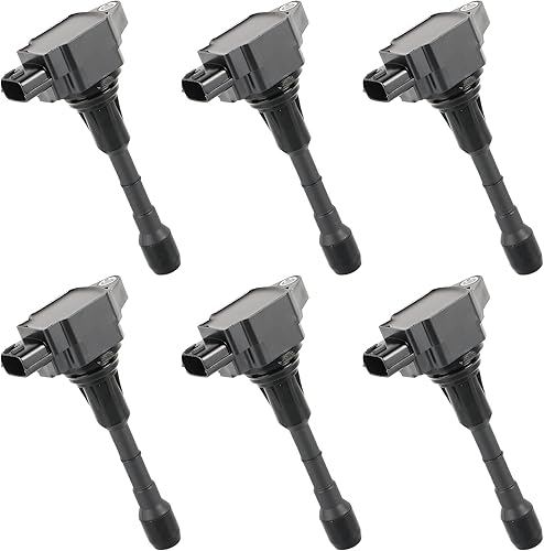 Paquete de 6 bobinas de encendido, compatibles con Infiniti, Nissan V6 3.7L, V8 5.0L, V8 5.6L - FX37, FX50, G37, M37, M56, Q40, Q50, Q60, Q70, Q70L,