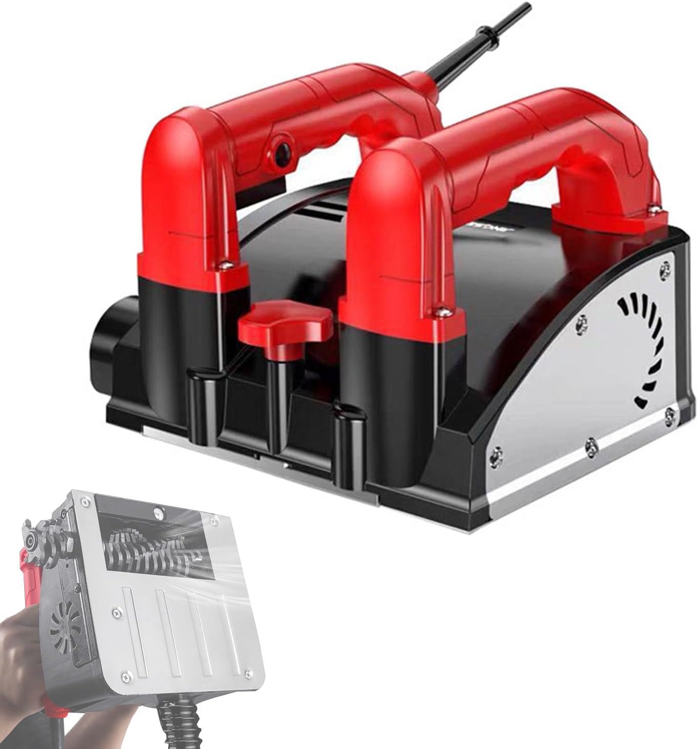 Electric Wall Planer Handheld Power Wall Scraper 4000RPM Handheld Roller Planer, Planing Depth 1-4mm Wall Surface Concrete Shovel for Drywall, Plaster, Wallpaper, Paint, Putty