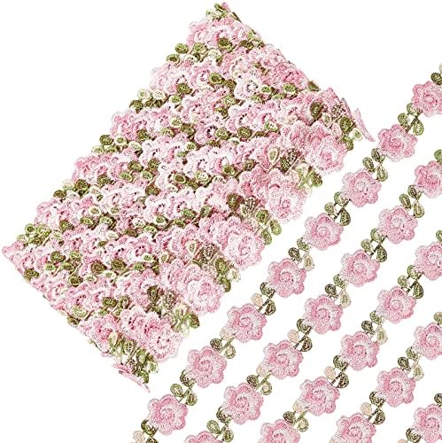 Hellrosa Chiffon Rosette Trim, 3d Chiffon Blumentrim Für Stirnband, Hochzeit Dek