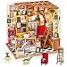 Rolife DIY Miniature Room Set-Woodcraft Construction Kit-Wooden Model Building set-Mini House Crafts-Fashion Library Playset-Creative Birthday Mothers Gift for Boys Girls Women and Friend (02 Library)