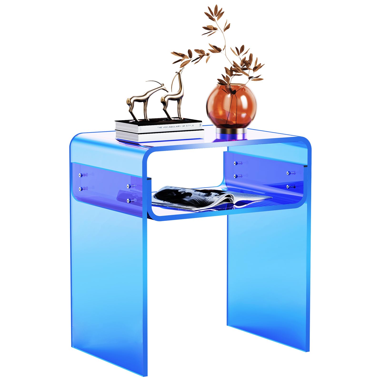solaround Acrylic Side Table, 40 x 30 x 50 cm, Blue