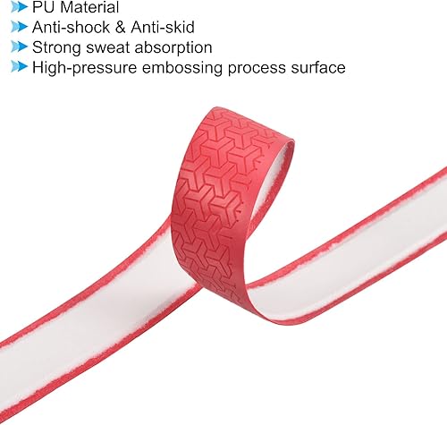Miniatura 10 de PATIKIL Cinta de agarre para raqueta de poliuretano, antideslizante, absorbe el sudor, para caña de pescar de bádminton de tenis, bádminton