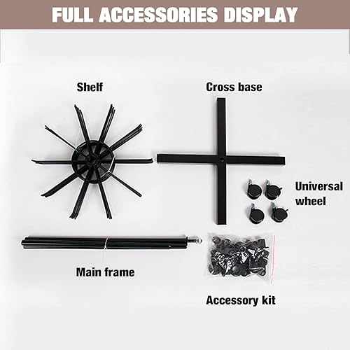 Miniatura 7 de Autek Soporte de exhibición al por menor de 7 niveles para tienda movible llavero de joyería sombreros juguetes para exhibición negro