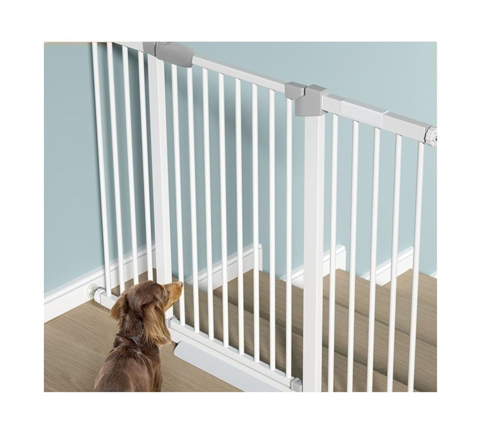 Barrière pour chien extra large 70-153cm extensible à pression sans perçage pour escalier et porte