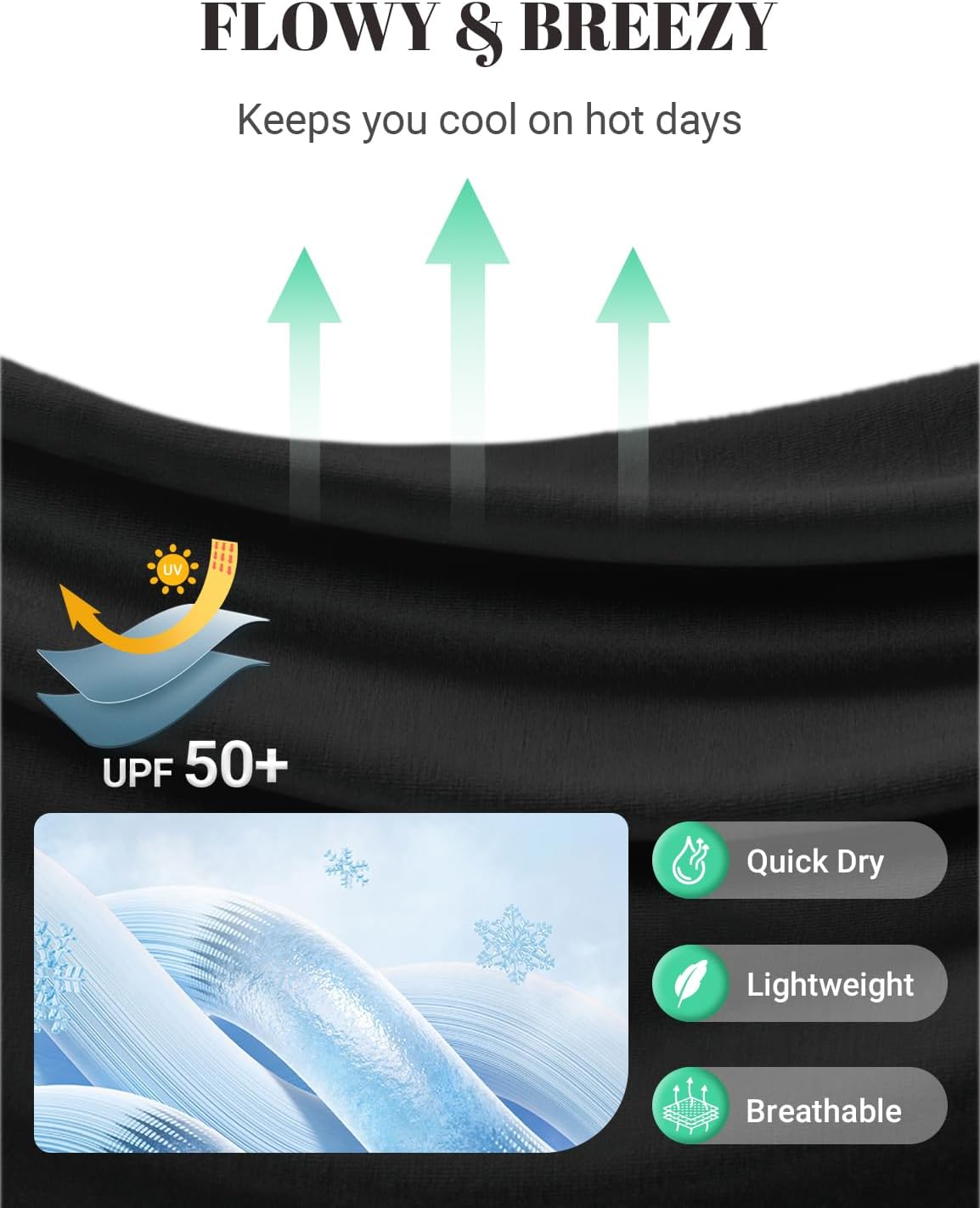 BVVU Womens Wide Leg Yoga Pants Lightweight Travel Pants Quick Dry Lounge Sweatpants Beach Swim Cover Up UPF 50+ - Image 5