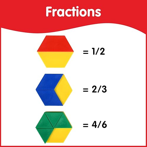 Miniatura 4 de edxeducation Bloques de patrón de plástico juego de 250 habilidades de geometría temprana manipulación matemática para reconocimiento de formas
