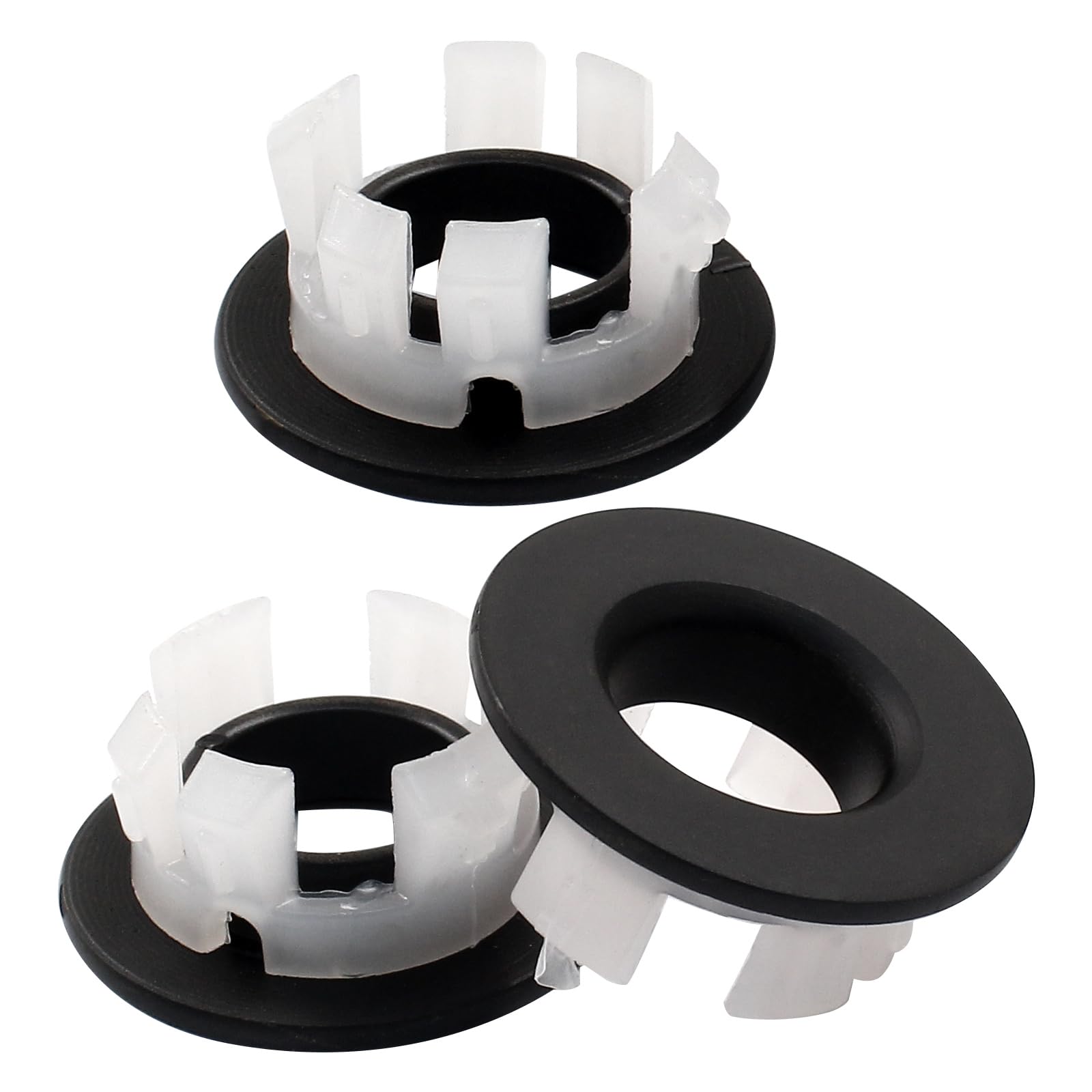Cjueiom 3 Pcs Matte Black Sink Overflow Rings, Round Sink Overflow Drain - Image 2