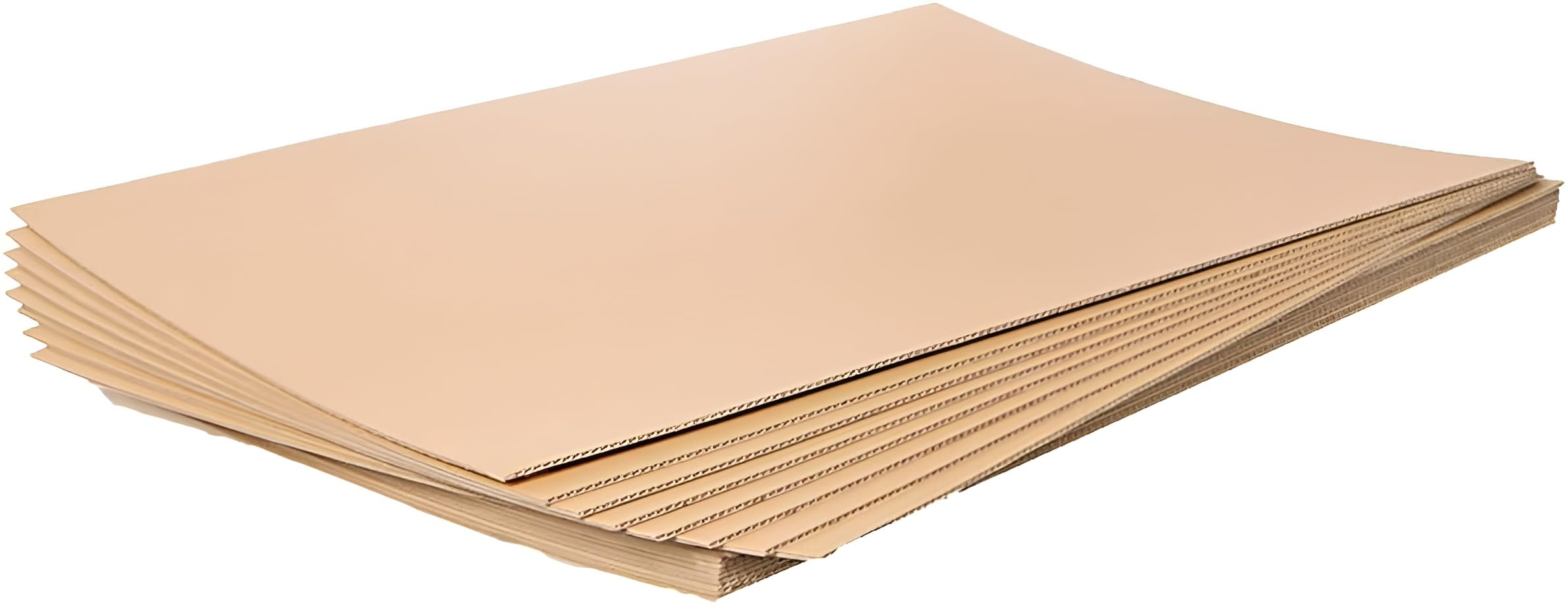 Indigo® 10 x Single Wall Cardboard Sheets – 1200 x 800mm Flat Packing Pads for Storage, Removals, Layer Separation & Protection – Strong Brown Corrugated Board, Supplied Flat