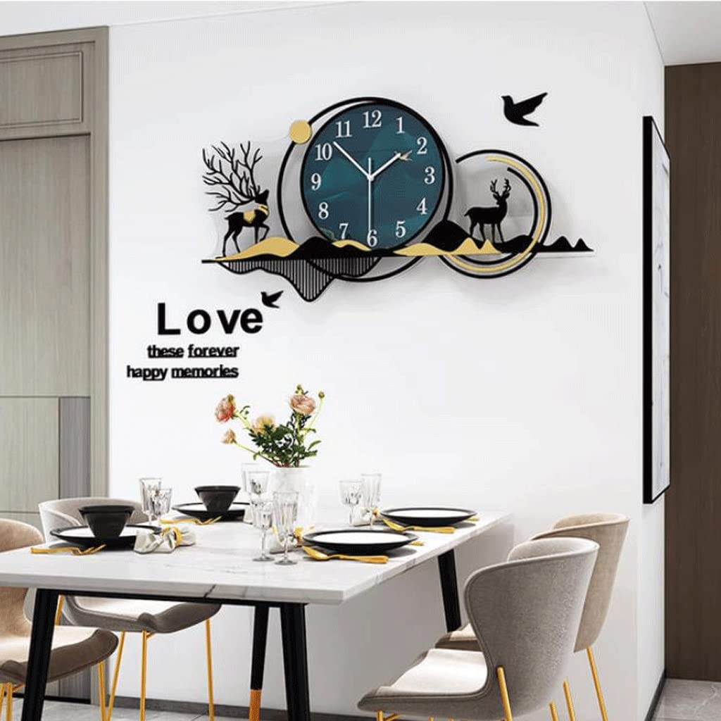 Amazon.co.jp: リビングルームの壁時計北欧時計ネットレッド