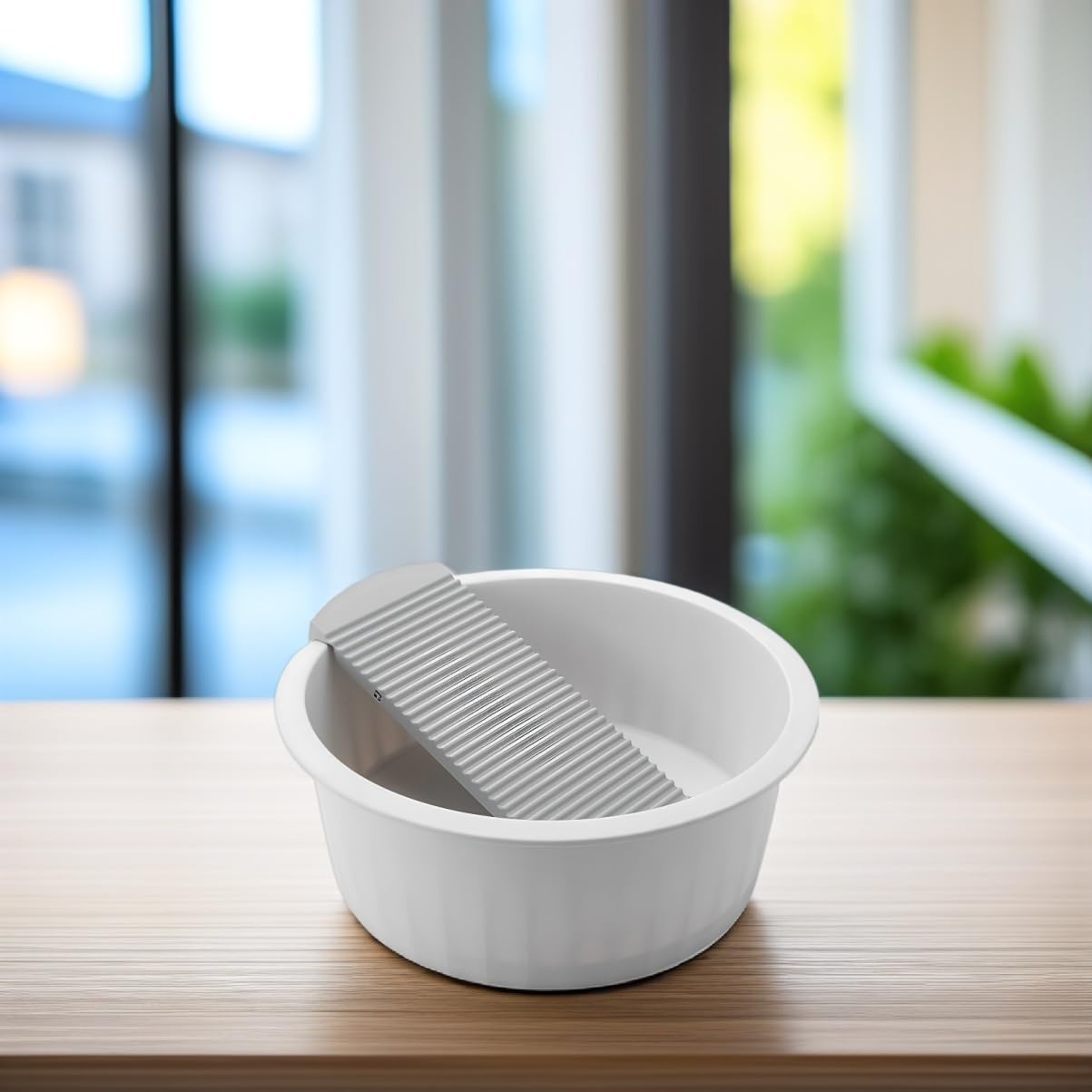 OUNONA 2 Stück Waschbecken Waschbrett für Wäsche Wäschemeimer Waschbrett zum Händewaschen von Kleidung Eimer zum Wäschewaschen Badezimmer-Wäscheeimer pp Grey