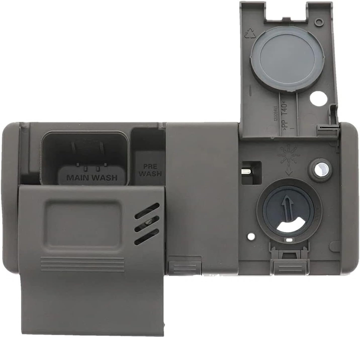 Dishwasher Detergent and Rinse Aid Dispenser Assembly for LG, Gray, Replacement Part MCU61861001 AP5669775 and PS7321775