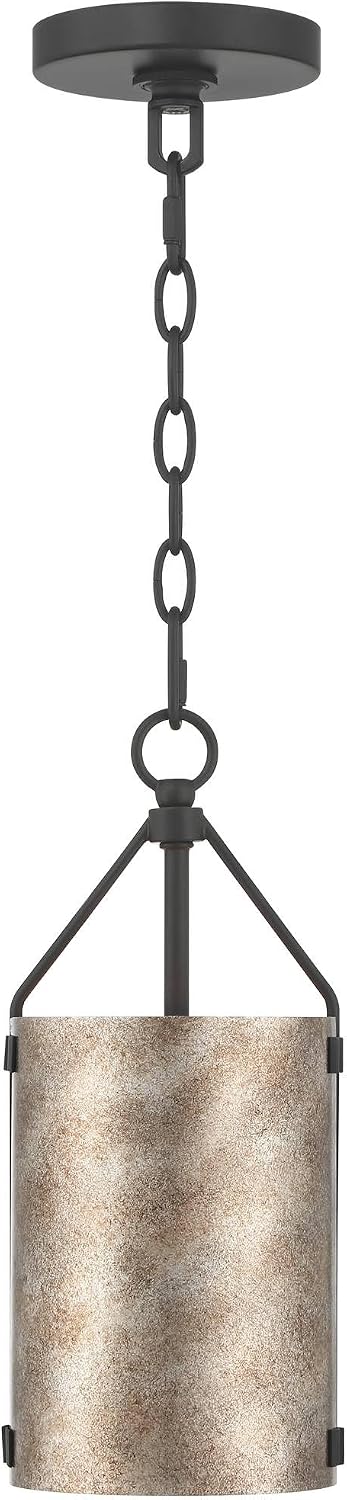 Possini Euro Design Possini Euro Julian 5 3/4" W Rustic Silver Metal Mini Pendant
