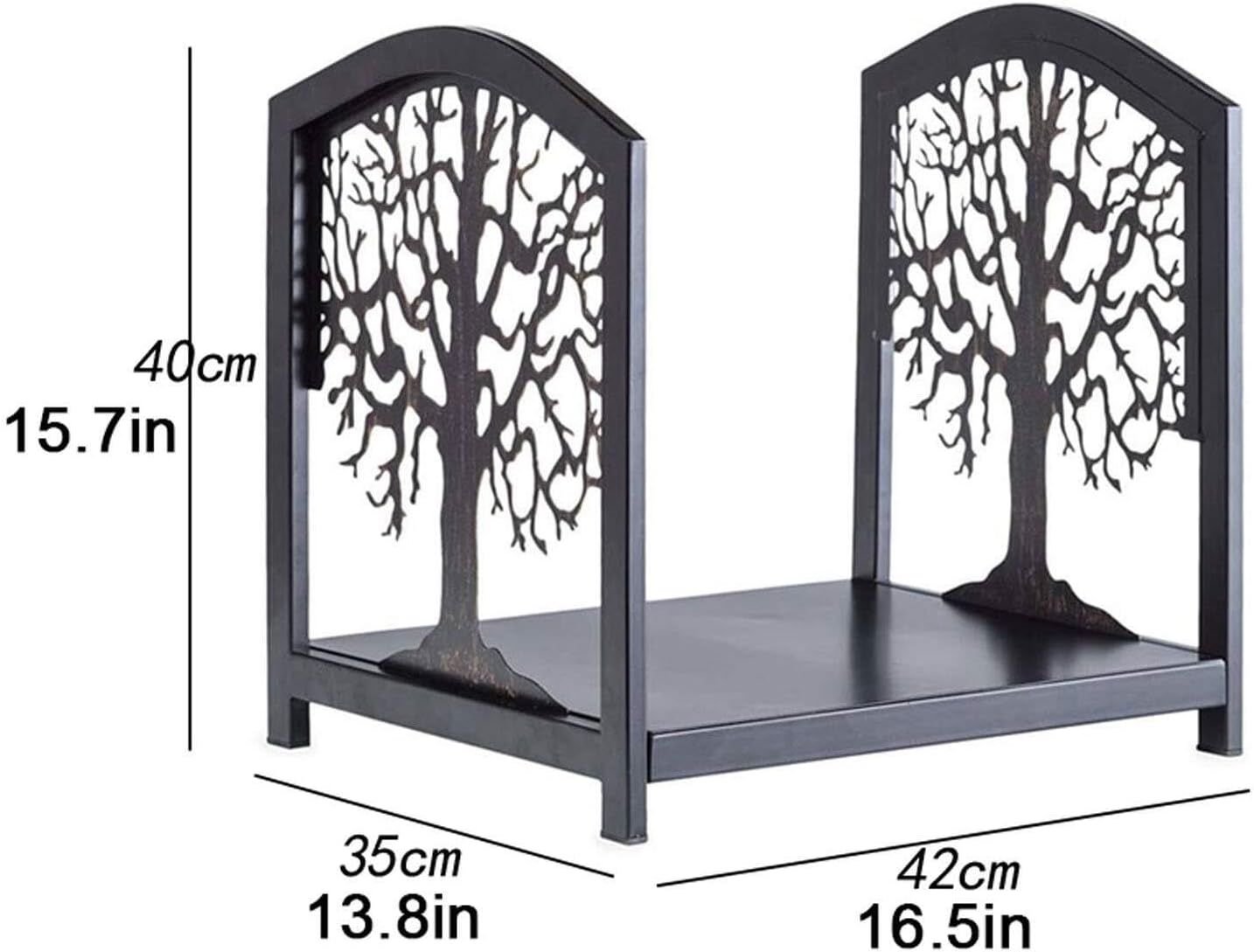 Heavy Duty Fireplace Tool Rack & Firewood Log Holder – Indoor/Outdoor Firewood Storage Rack,Durable Lumber Stacking Stand