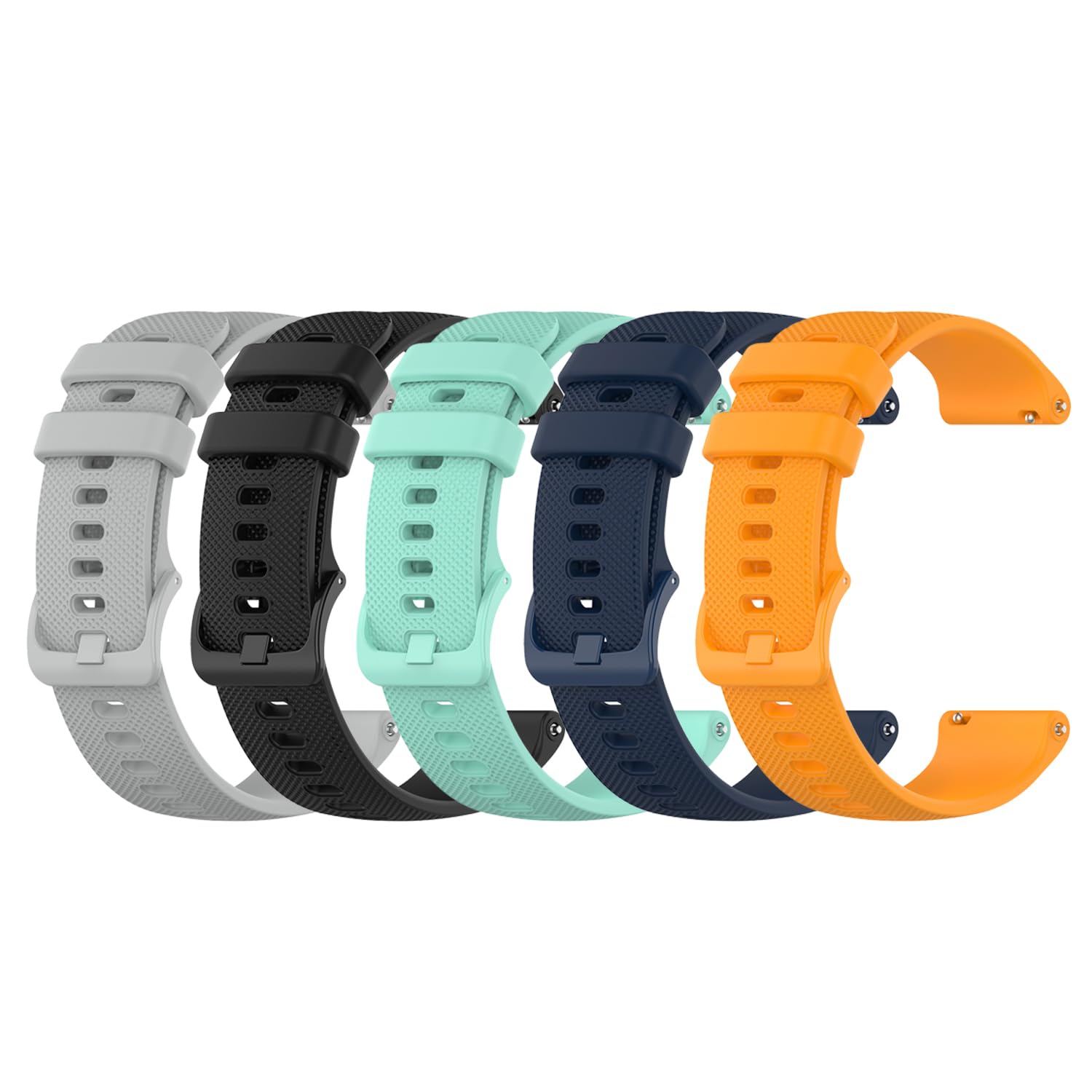 NovemFoal Replacement Band for RADLEY Series 21 Strap, Soft Breathable Durable Watch Straps Intended for RYS21-2148/RYS21-4018/RYS21-2150/RYS21-4016/RY2884, 5-Pack Silicone Sport Watch Wristband (5B)