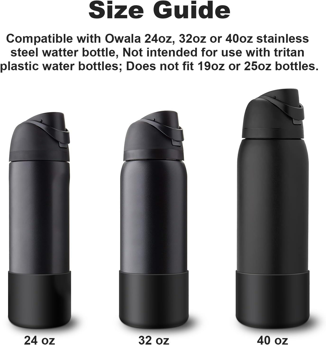 Silicone Boot for Owala Water Bottle, 2PCS Anti-Slip Protective Sleeve for FreeSip/Twist/Flip Water Bottles, BPA Free, Dishwasher Safe, Bottom Bumper Cover Cup Accessories - Image 2