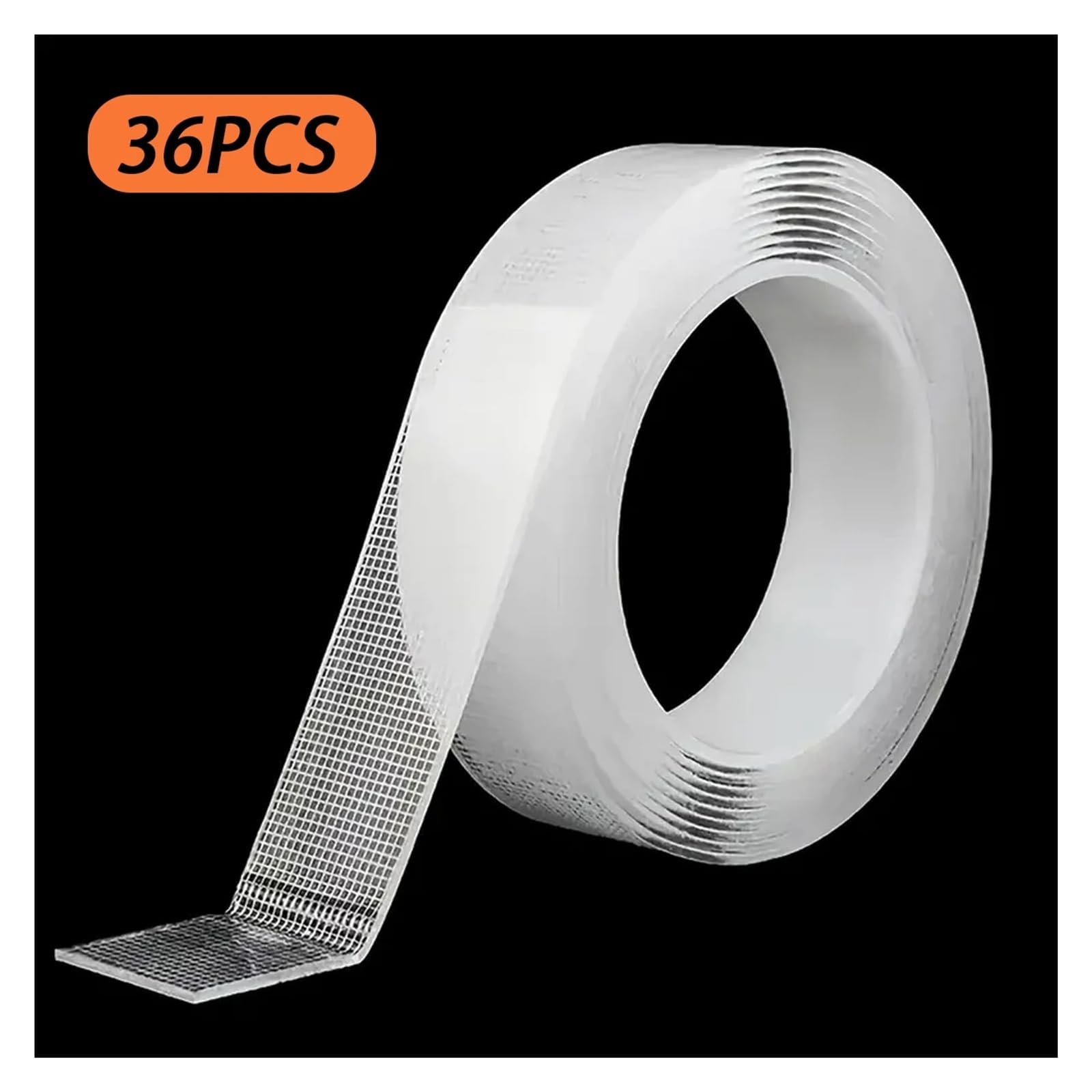 Generico Nastro biadesivo, striscia extra adesiva impermeabile rimovibile trasparente, due lati(36pcs)