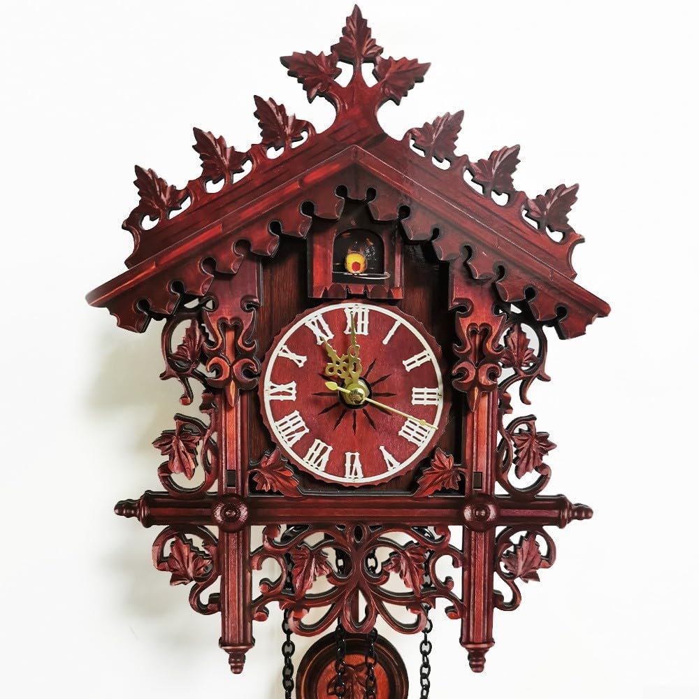 Horloges coucou vintage fabriquées à la main avec grand chiffres romains pour salon, maison, chambre, bureau, hôtel (KB-201)