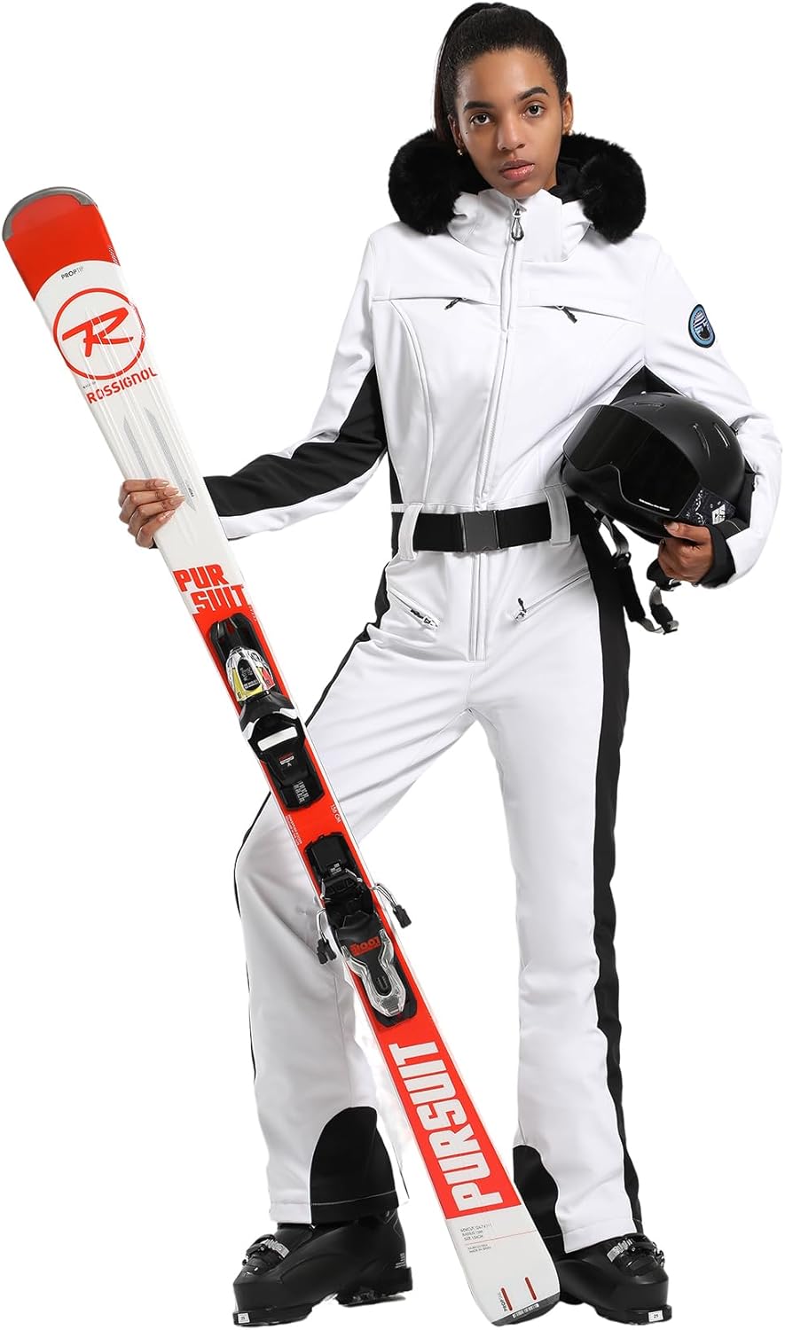 GSOU SNOW Womens Ski Suit One Piece Snowsuit Snowboard Slim Insulated Jumpsuit Jacket Waterproof Windproof for Outdoor Sports - Image 3