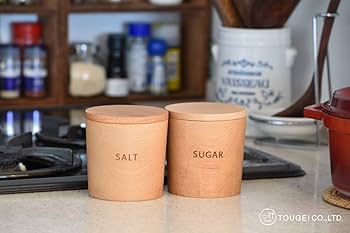 籐芸　TOUGEI 木製キャニスター　4個セット 不二貿易 木製キャニスター 全4種 TOUGEI とうげい 籐芸 塩 砂糖