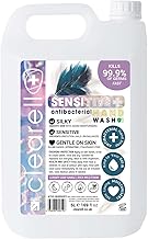 Clearell SENSITIVE 5L Hand Soap Liquid Wash 5 Litres Refill, Antibacterial Fragrance Free Hydrating Skin & Body Wash Gel for Soft and Super Sensitive Skin Care - 100% Vegan & Cruelty Free