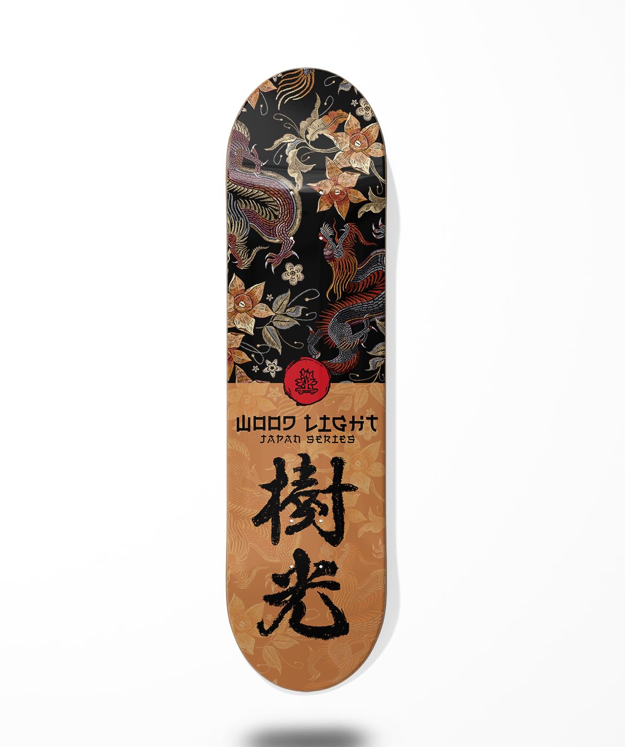 Wood light Monopatín Skate Skateboard Deck Tabla Japan Series Dragon (8.5)