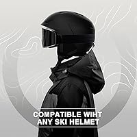 Vista 7 de SPOSUNE Gafas de esquí sobre gafas con doble lente Gafas de nieve antivaho anti-UV para hombres, mujeres, jóvenes, esquí, motos de nieve