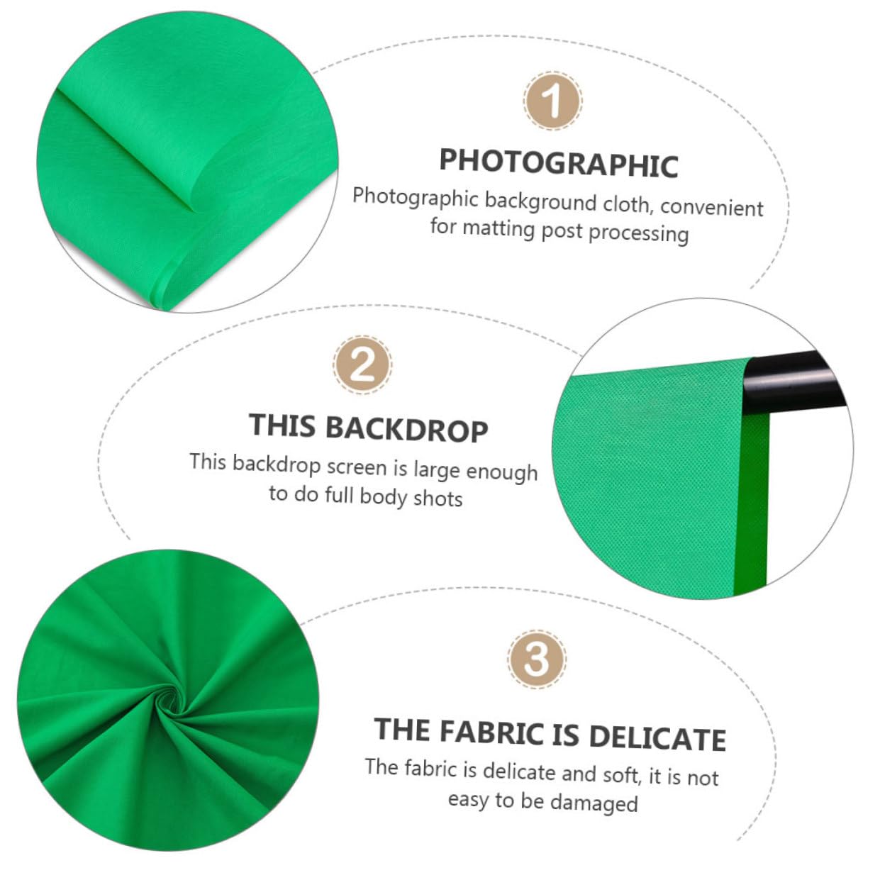 Artibetter Fondo de Fotografía Verde de 2.1x1.6m de Tela Muselina Lavable para Grabación y Tutoriales de Belleza Función de Posprocesamiento Mate