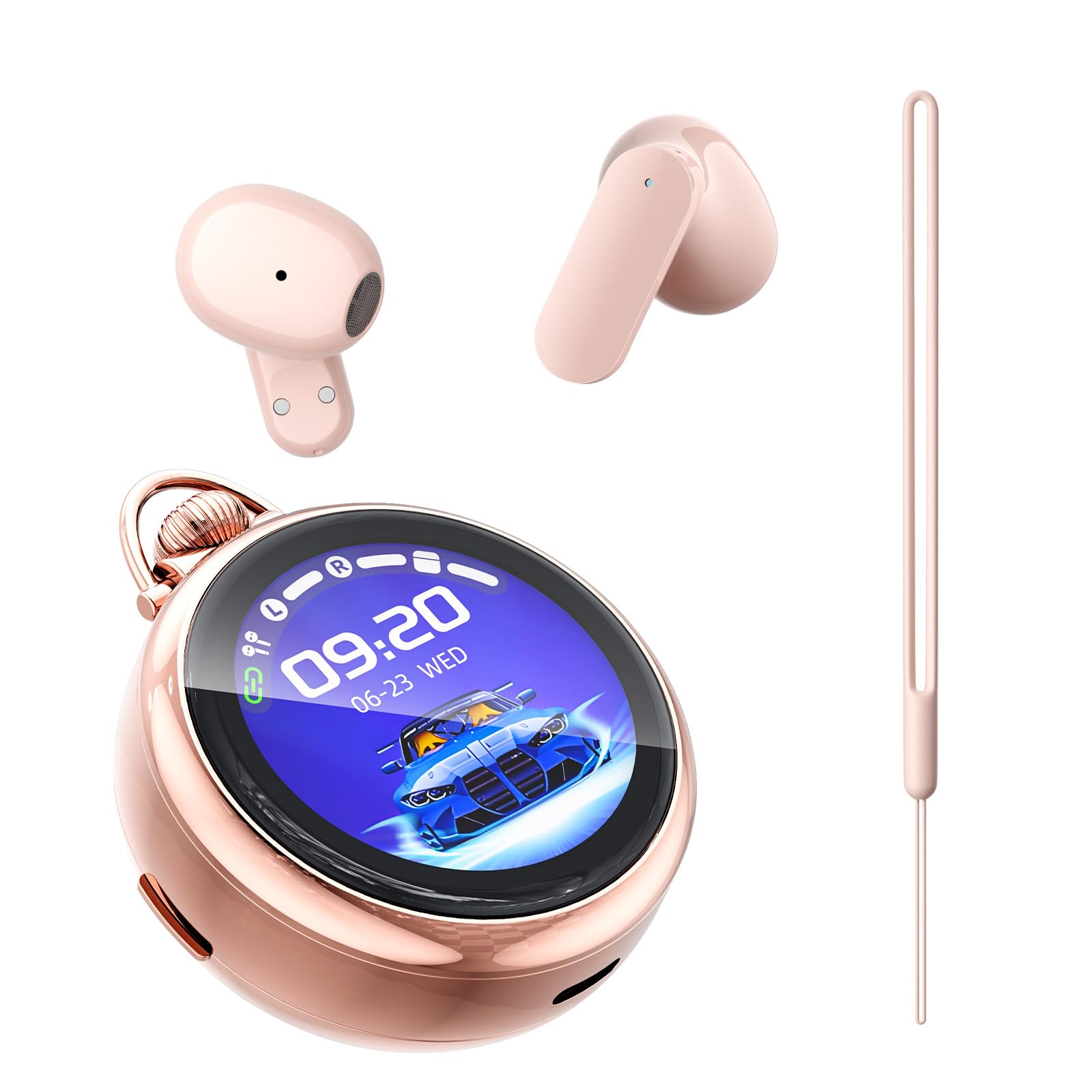 NE71 Ecouteur Traducteur Instantané, AI Écouteur Traducteur avec 165 Langues, 9 Modes de Traductio,Ecouteur Bluetooth 6.0Casque pour Voyage, Réunion, Étude (Rose)