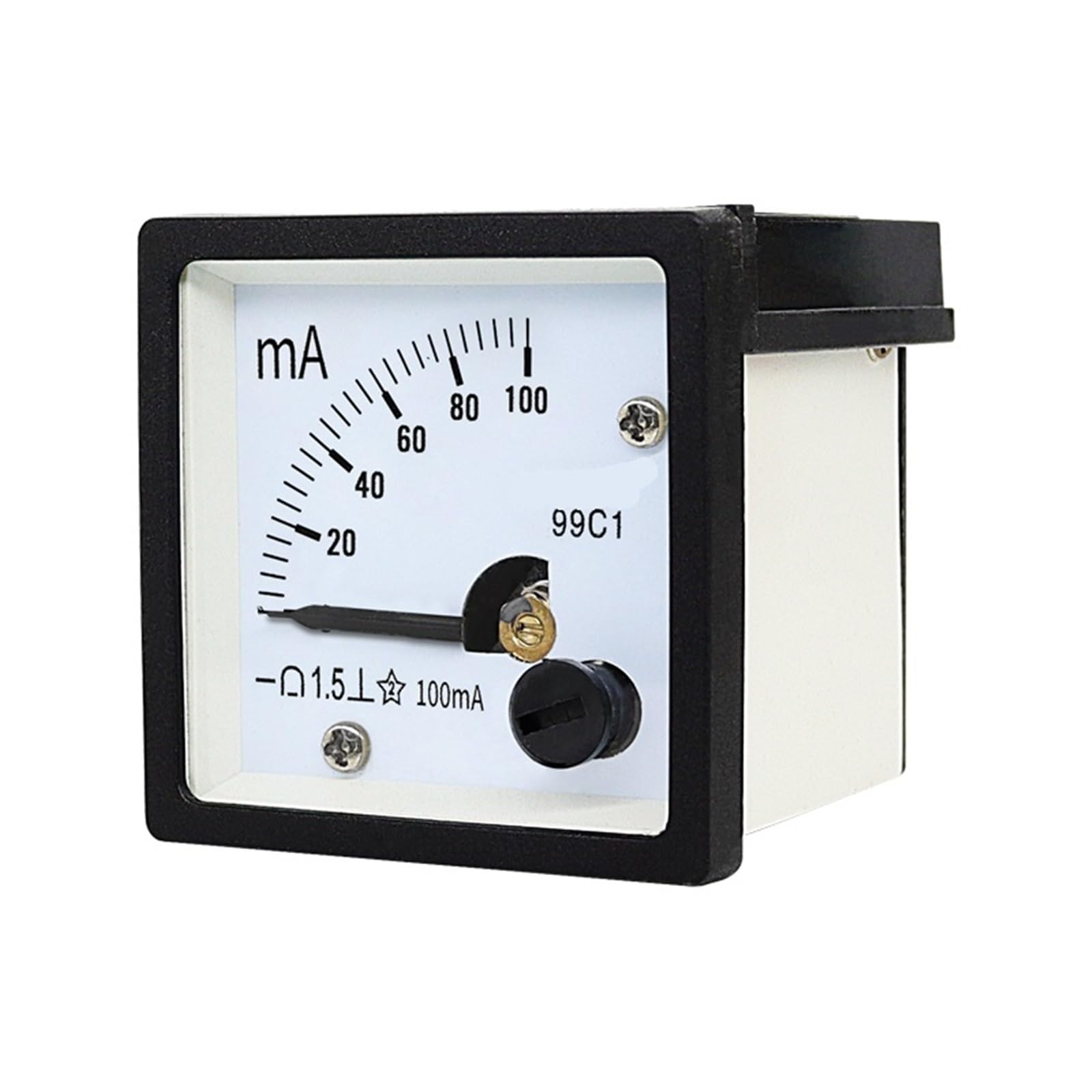 Milliampèremètre CC 99C1 avec pointeur mécanique pour un contrôle fluide