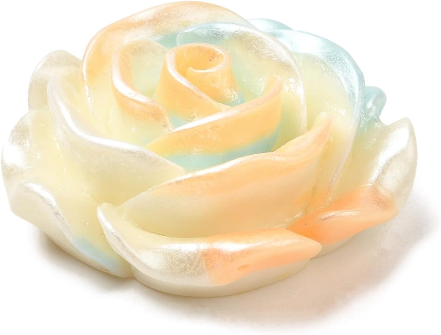 LiQunSweet 100 pcs Gradient Rose Flower Theme Resin Cabochons Cute Floral Flatback Charms for DIY Jewelry Scrapbooking Embellishment Craft Phone Shoe Bag
