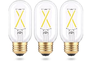 Daylight T45 LED Bulb, 2W (25W Equivalent), Dimmable Tubular Chandelier E26 Light...