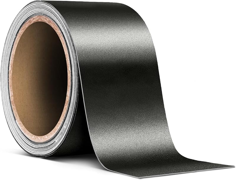 Fita adesiva vinílica para pinstriping VViViD preta metálica fosca com canais de ar – 5,08 cm x 6,10 m