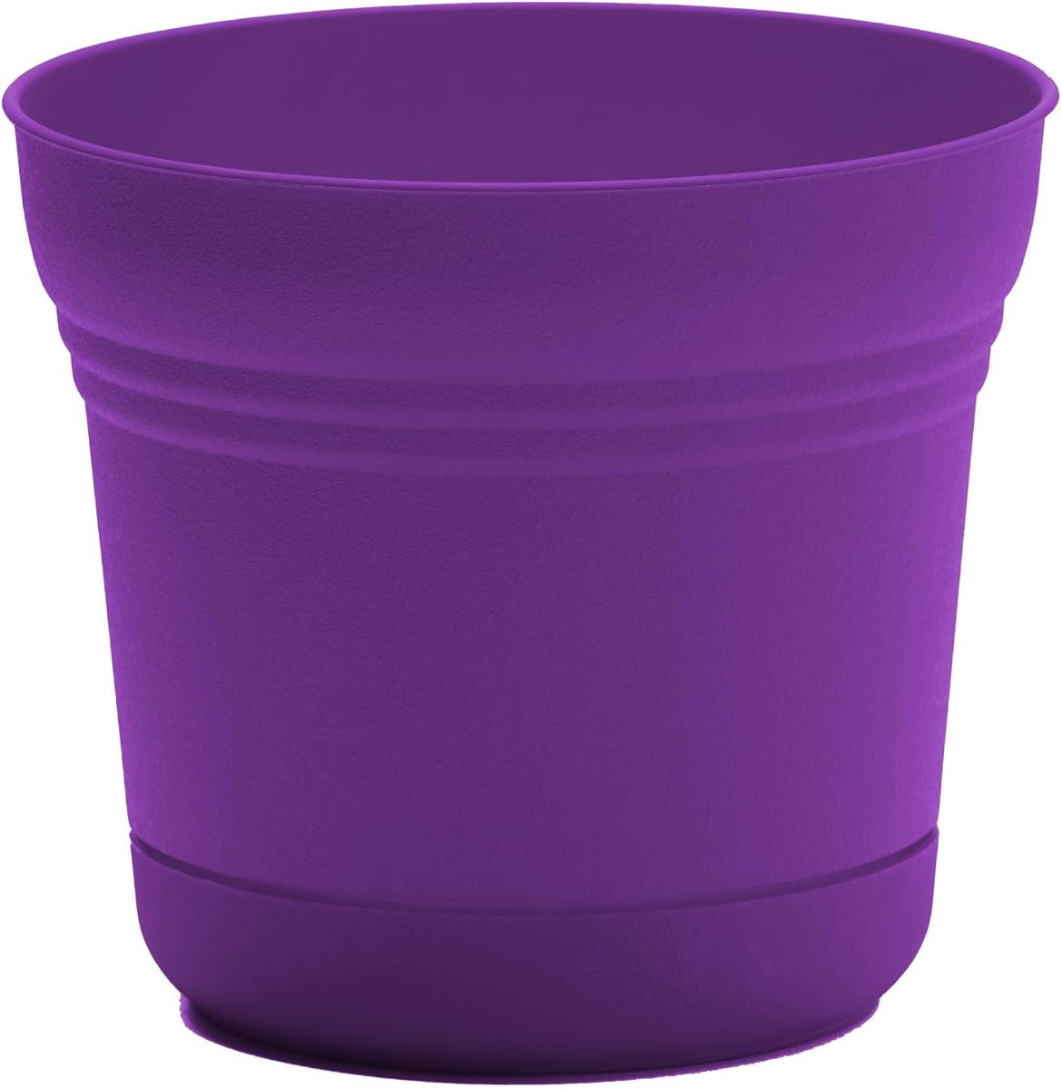 Saturn Series Planter, 7-1/4 in Dia, 6-1/2 in H, Round, Plastic, Royal Lilac