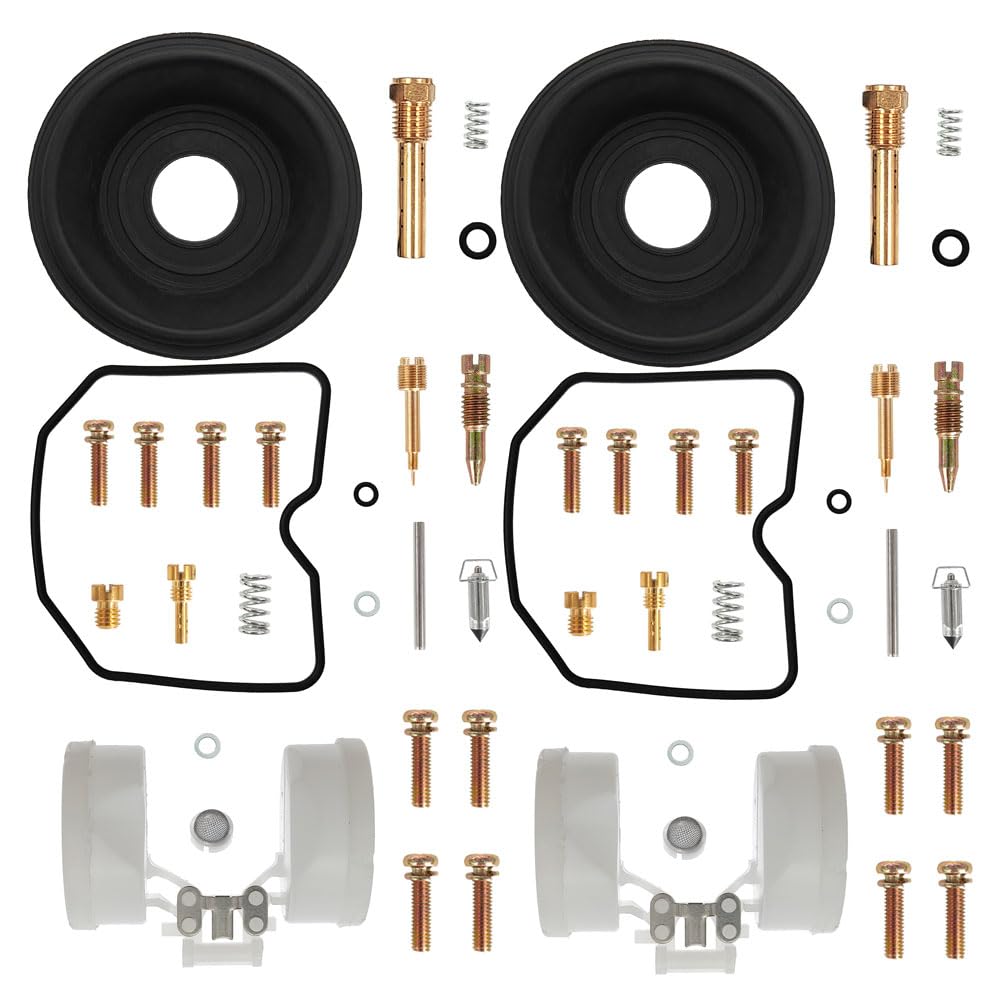 Photo 1 of 2 Pcs Carburetor Rebuild Kits Replacement for Kawasaki KLR250 1985 1986 1987 1988 1989 1990-2005 Carb Repair Kit with Diaphragm Float