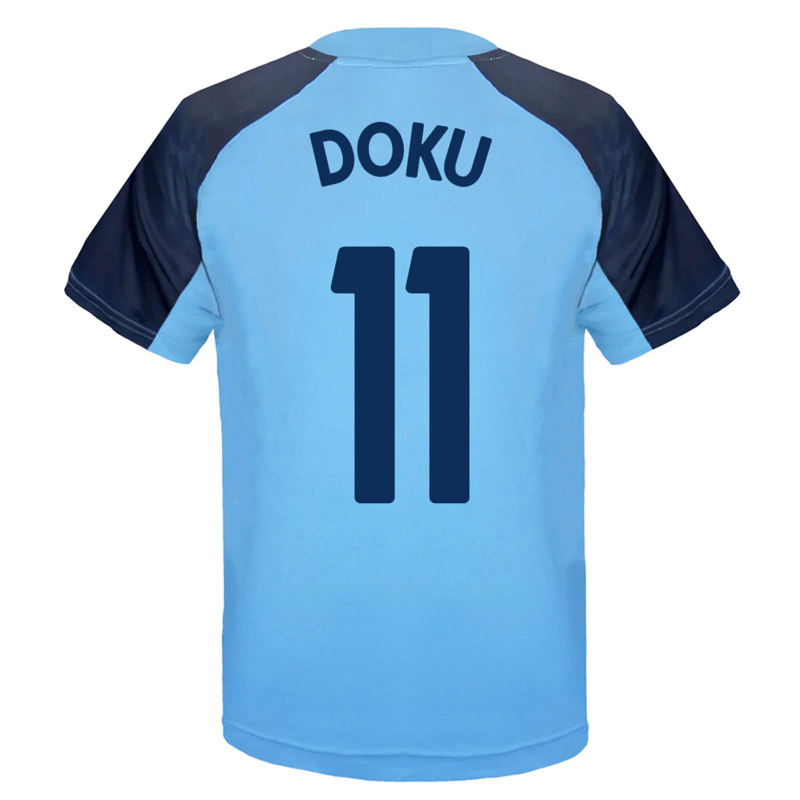 Manchester City Boys Sky Blue Crest Doku F.c. Doku 11 Poly T-Shirt Sky Blue 10-11 Years