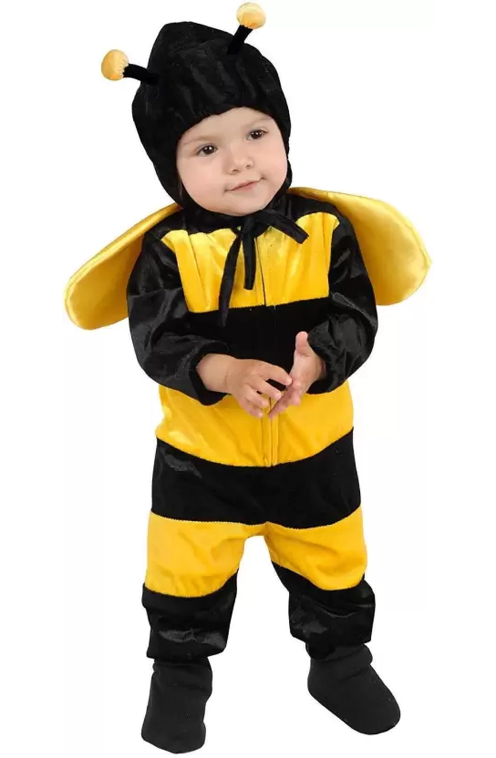 PRUEDDLE KIDS Hosiery Fabric Honey Bee Insect Costume For Kids Halloween Fancy Dress School Annual Function Birthday Gift | Cosplay Bodysuit for Boys and Girls
