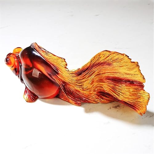 Miniatura 2 de HTTJACK - Adornos de resina de peces Koi para sala de estar, gabinete de vino, decoración de escritorio