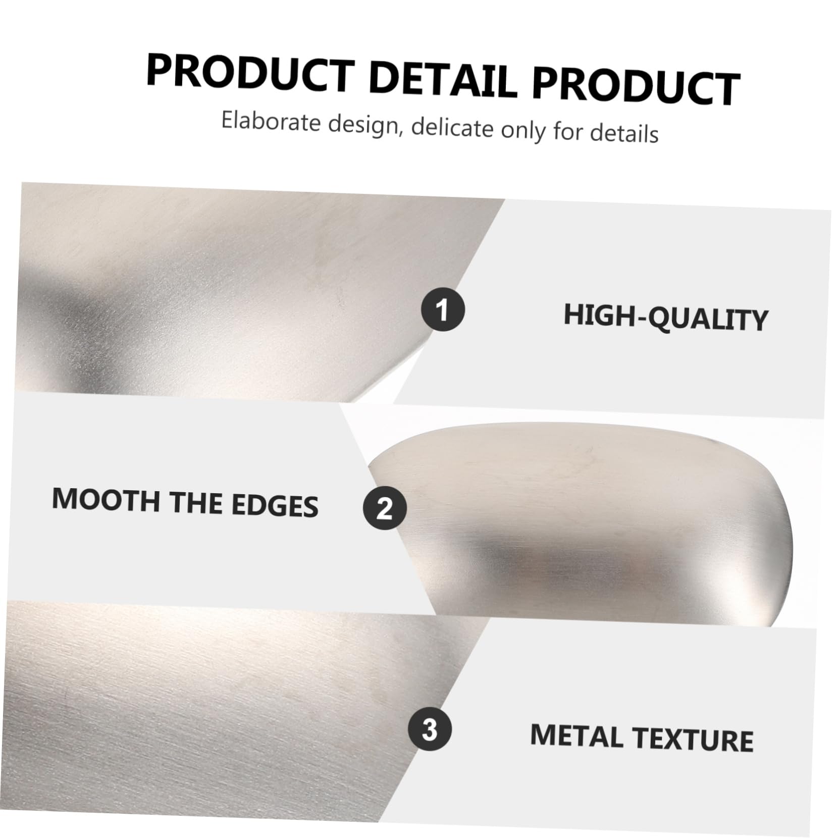 Baluue 3 Pcs Stainless Steel Soap Bar Odor Soap for Fish Smell Garlic Onions Tool Cleaning Silver Odor Absorber