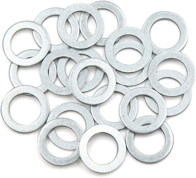 X AUTOHAUX 20pcs Engine Oil Crush Washers Drain Plug Gaskets 14mm ID. 22mm OD.