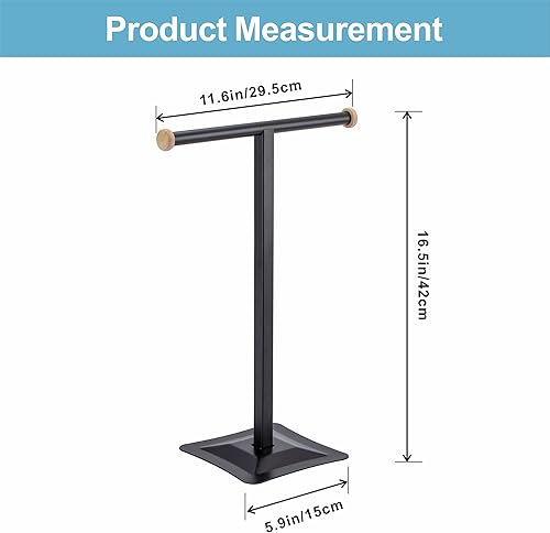 Miniatura 2 de ZCDCP Soporte para toallas de mano, toallero de acero inoxidable en forma de T para encimera de baño con SUS304 inoxidable, soporte de toalla de