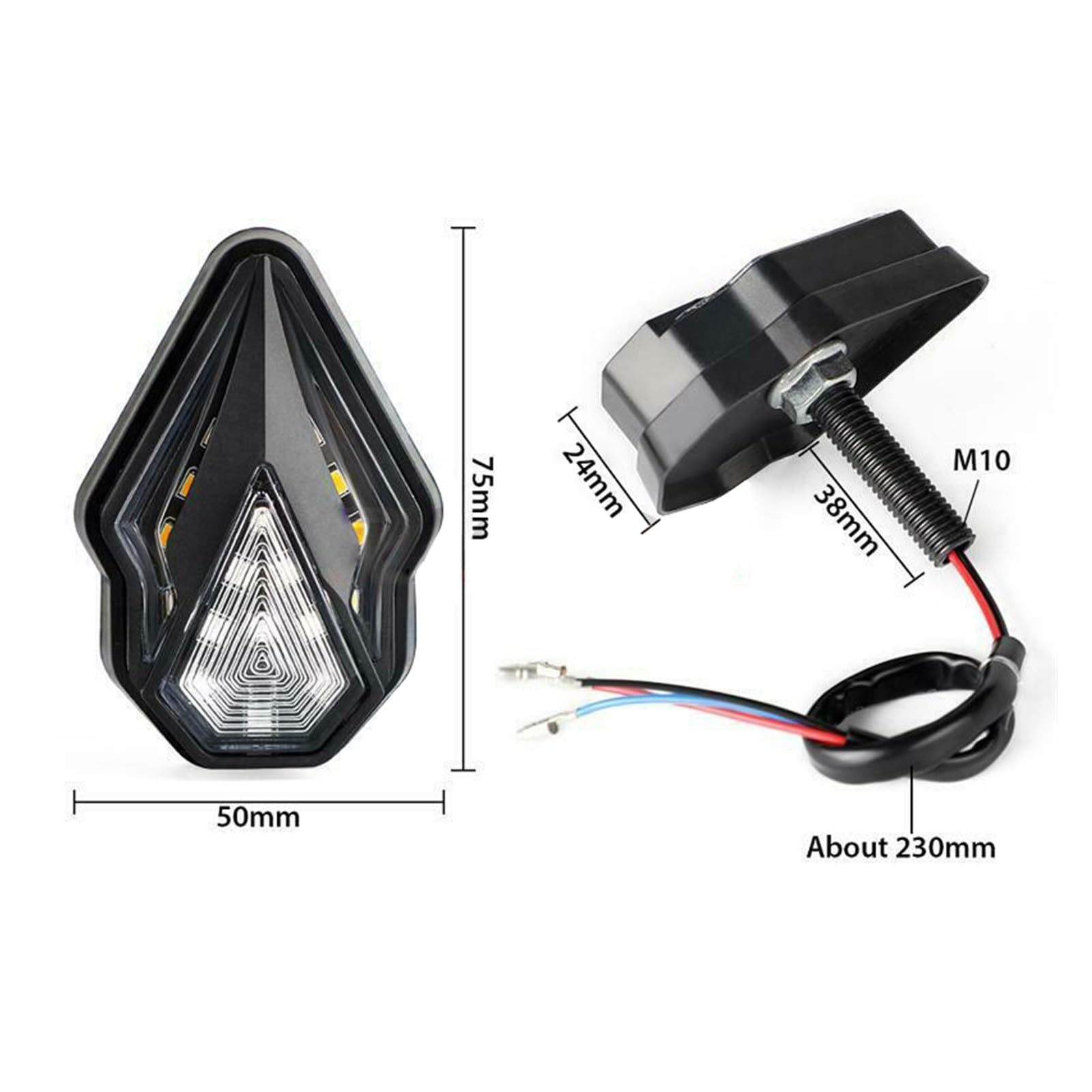 Clignotant Clignotants Moto LED Clignotants Indicateurs Clignotant Lumières Encastré 12 V Moto Pour Café Racer Signal Lampe