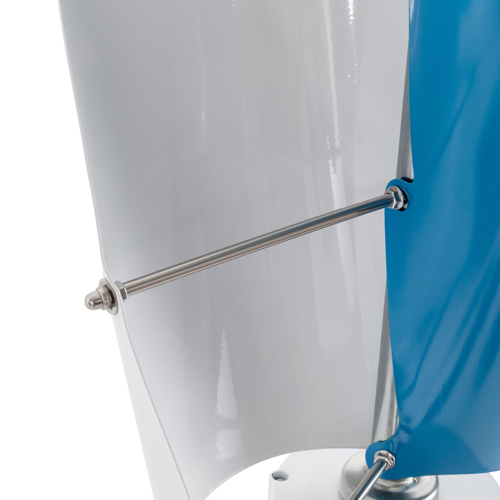Turbina eolica con controller, 500 W, generatore verticale di turbine eoliche fino a 13 m/s, generatore eolico verticale per case, scuole, roulotte (blu 24 V)
