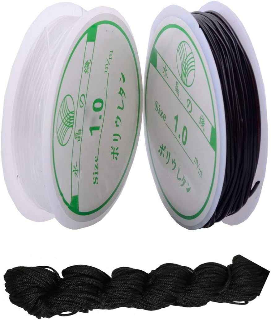 Lava Stone Box Set Kits 8mm Round Loose Chakra Rock Beads and Spacer Beads with Accessories Tools for Essential Oil Yoga Diffuser Meditation Bracelet Jewelry Making (Lava Stone Beads Kit)