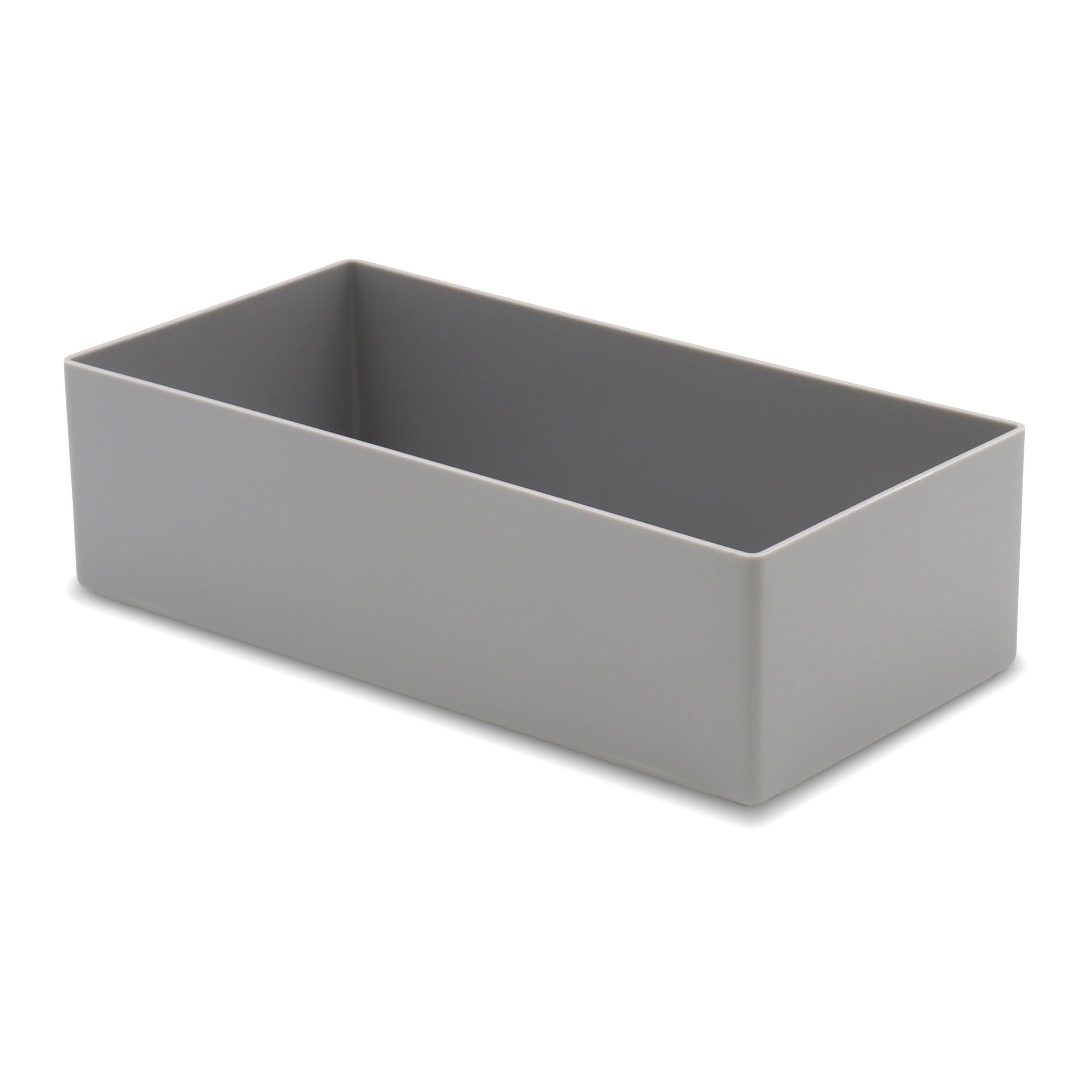 Kunststoff-Einsatzkasten Sortierbox grau 216x108x63 mm 25 Stück