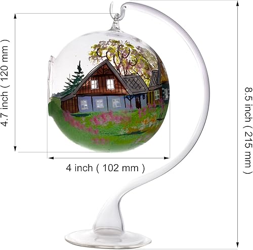 Miniatura 3 de Juego de portavelas de Navidad de vidrio soplado a mano