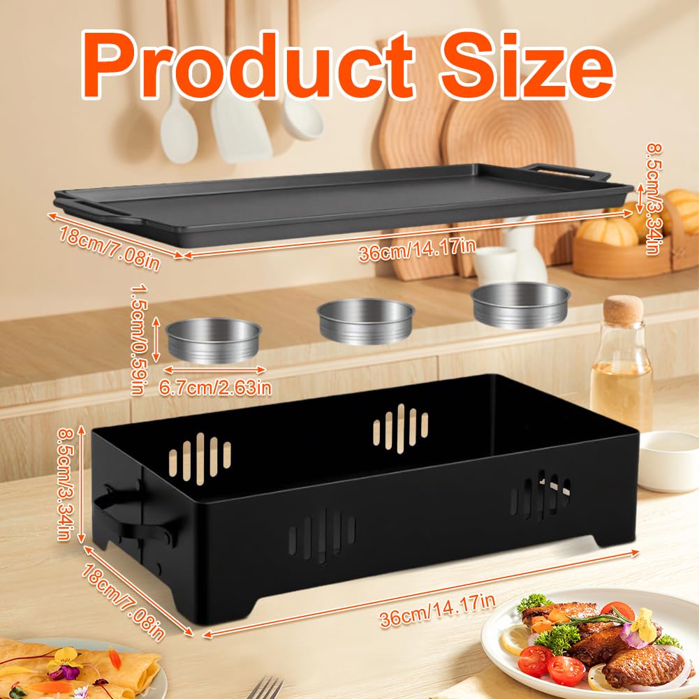 BBQ Warmhalteplatte, Fleischwarmhalter FüR Grillen, Warmhaltebehälter für Essen & Grillgut, Speisenwärmer für Grillabende, Aluminium Grill-Heizplatte Antihaft, Warmhaltebehälter für Grillparty