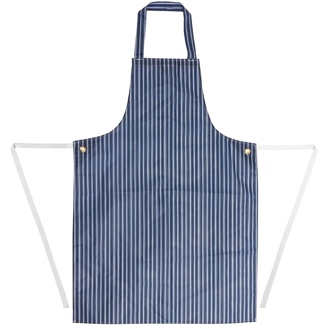 Whites Chefs odzież wodoodporny fartuch śliniak nylon niebieski i biały pasek restauracja