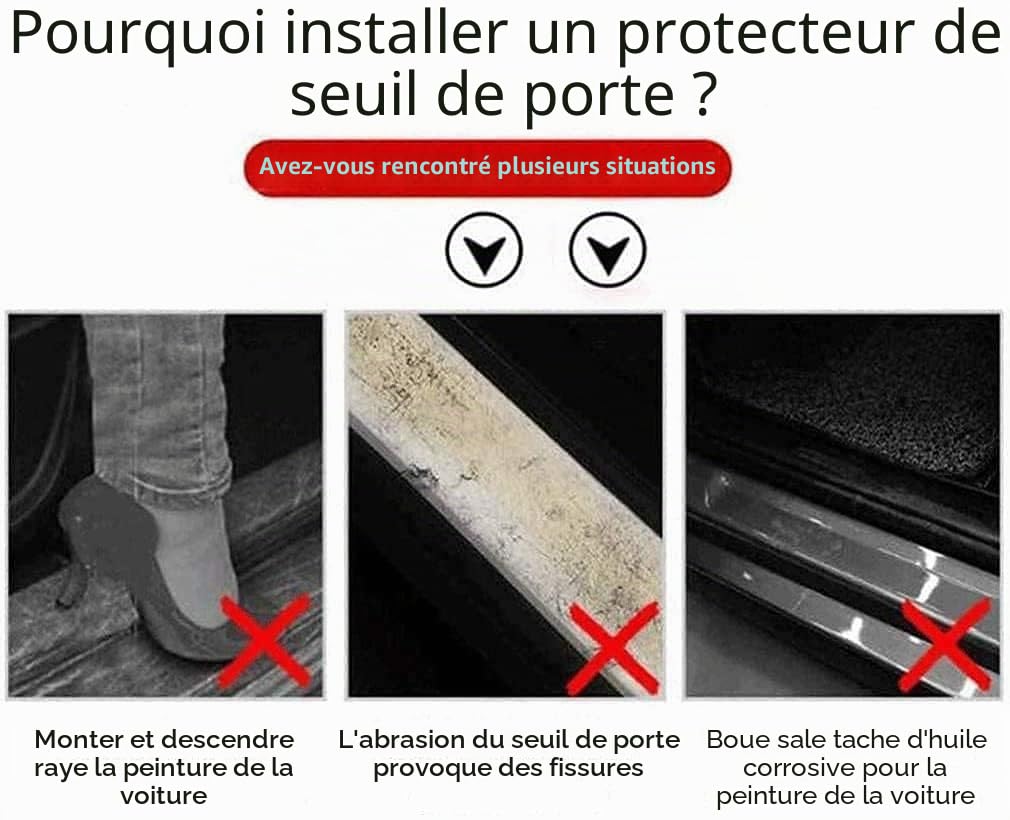 4 PièCes Inoxydable Protecteur Seuil Porte Voiture Plaque pour Citroen C1 C2 C3 C4 C5, AntidéRapant Anti-Rayures Protection seuil, Voiture Style Accessoires