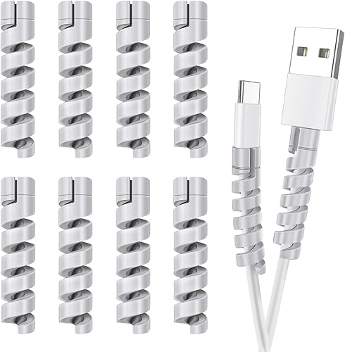 Protector de cable para almohadilla de teléfono, portátil, protector de cable de silicona, 8 protectores de cargador, protector de cable para